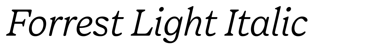 Forrest Light Italic